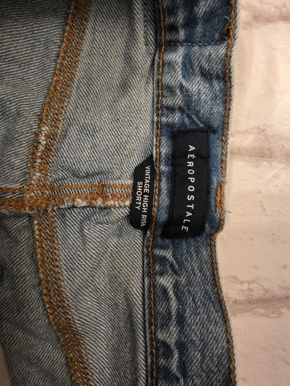 Women's Aeropostale Vintage High Rise Shorty Shorts Sz 0 - Picture 3 of 4